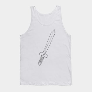 Art / Arthur Leywin First Training Wooden Sword Black Lineart Vector from the Beginning After the End / TBATE Manhwa Tank Top